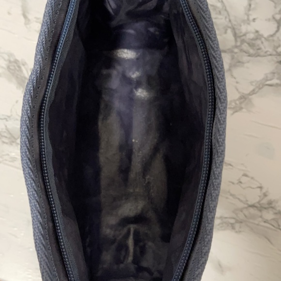 BARNEYS NEW YORK ICON MAKEUP POUCH DENIM TIE DYE PINTED WITH PINK ZIPPER NEW - Picture 11 of 14